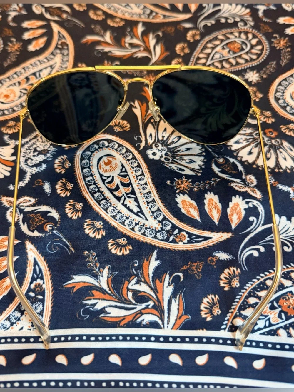 Ray-Ban RB3025 Aviator Large Metal Gold With Black Frames 62mm w/ Case
